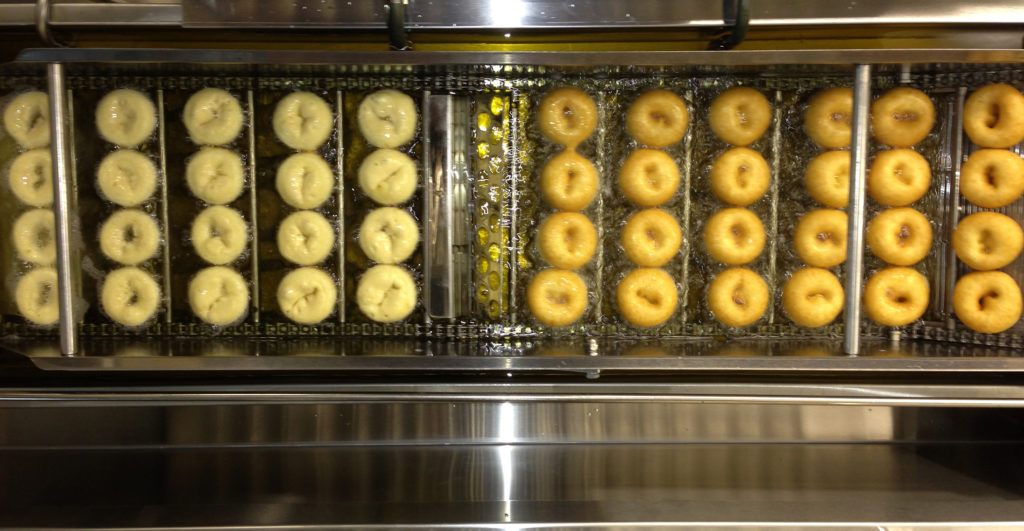 Cin City Mini Donuts in the fryer